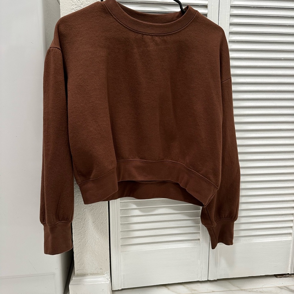 Brown Cropped Sweatshirt
